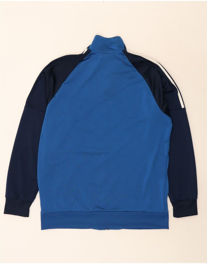 Adidas Træningsdragt til mænd Top jakke UK 44/46 Large Blue Colourblock Polyester