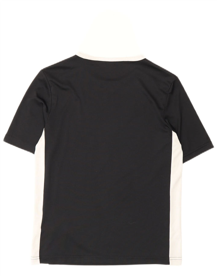 Adidas Boys T-Shirt Top 11-12 år Medium Sort Colourblock Polyester