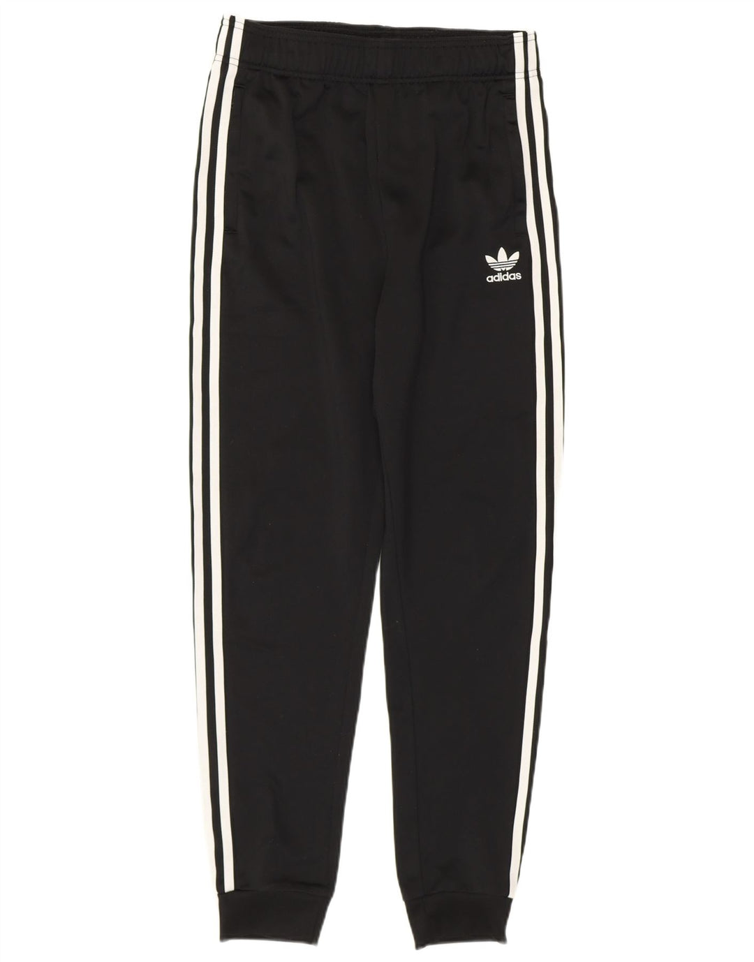 ADIDAS Træningsdragt til drenge Bukser Joggers 14-15 år Sort stribet polyester