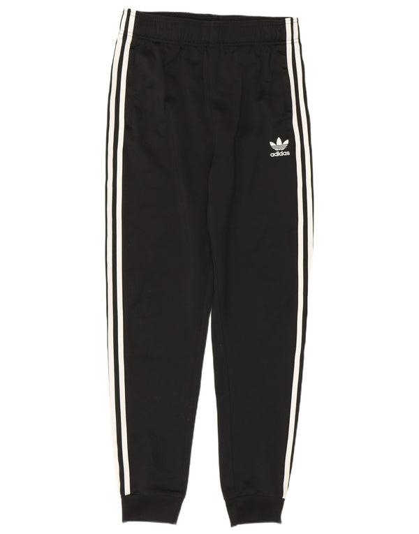 ADIDAS Træningsdragt til drenge Bukser Joggers 14-15 år Sort stribet polyester