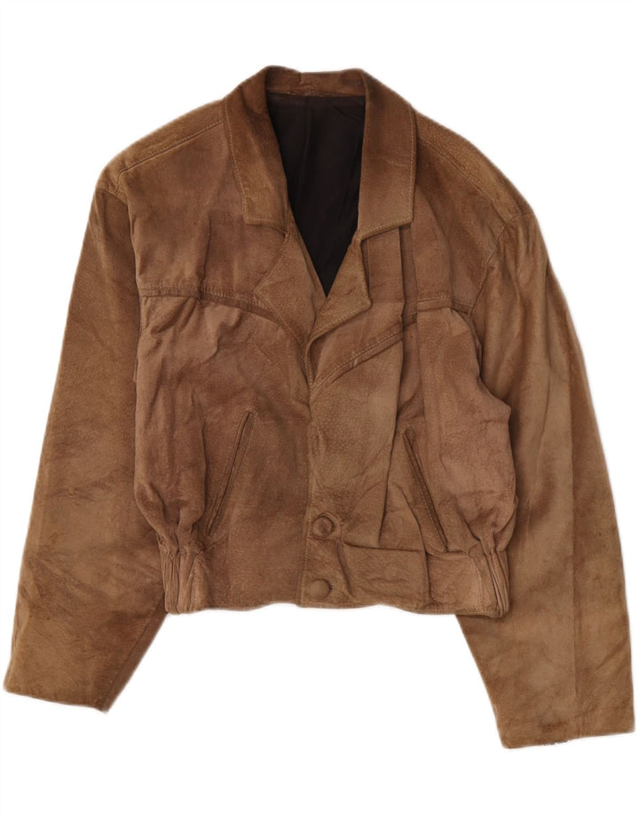 Vintage dame ruskindsjakke UK 14 Medium Brown