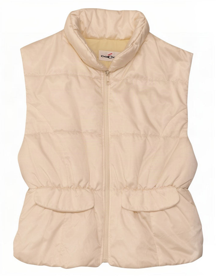 Cacao Womens Polstret Gilet EU 38 Medium White Polyamid
