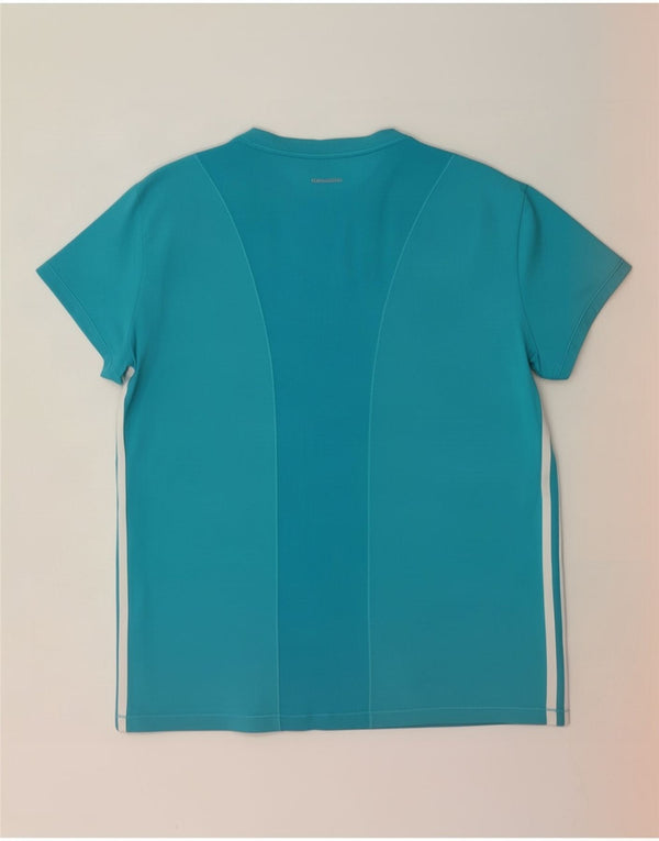 Adidas Dame Climacool T-Shirt Top UK 20/22 XL Blå Nylon