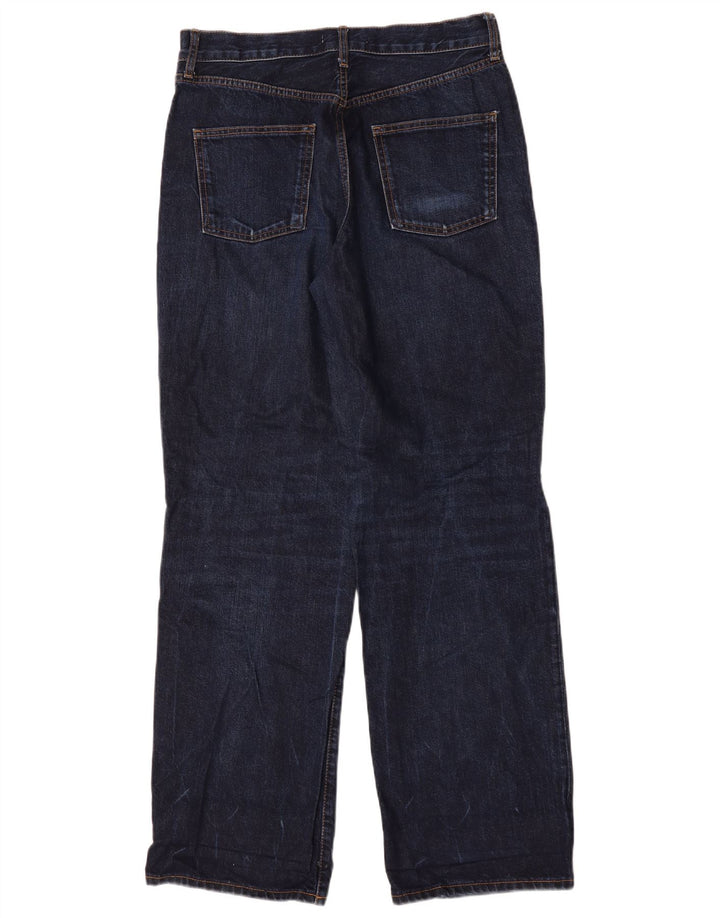 Zara Dame Straight Jeans EU 40 Medium W30 L33 Blå Bomuld