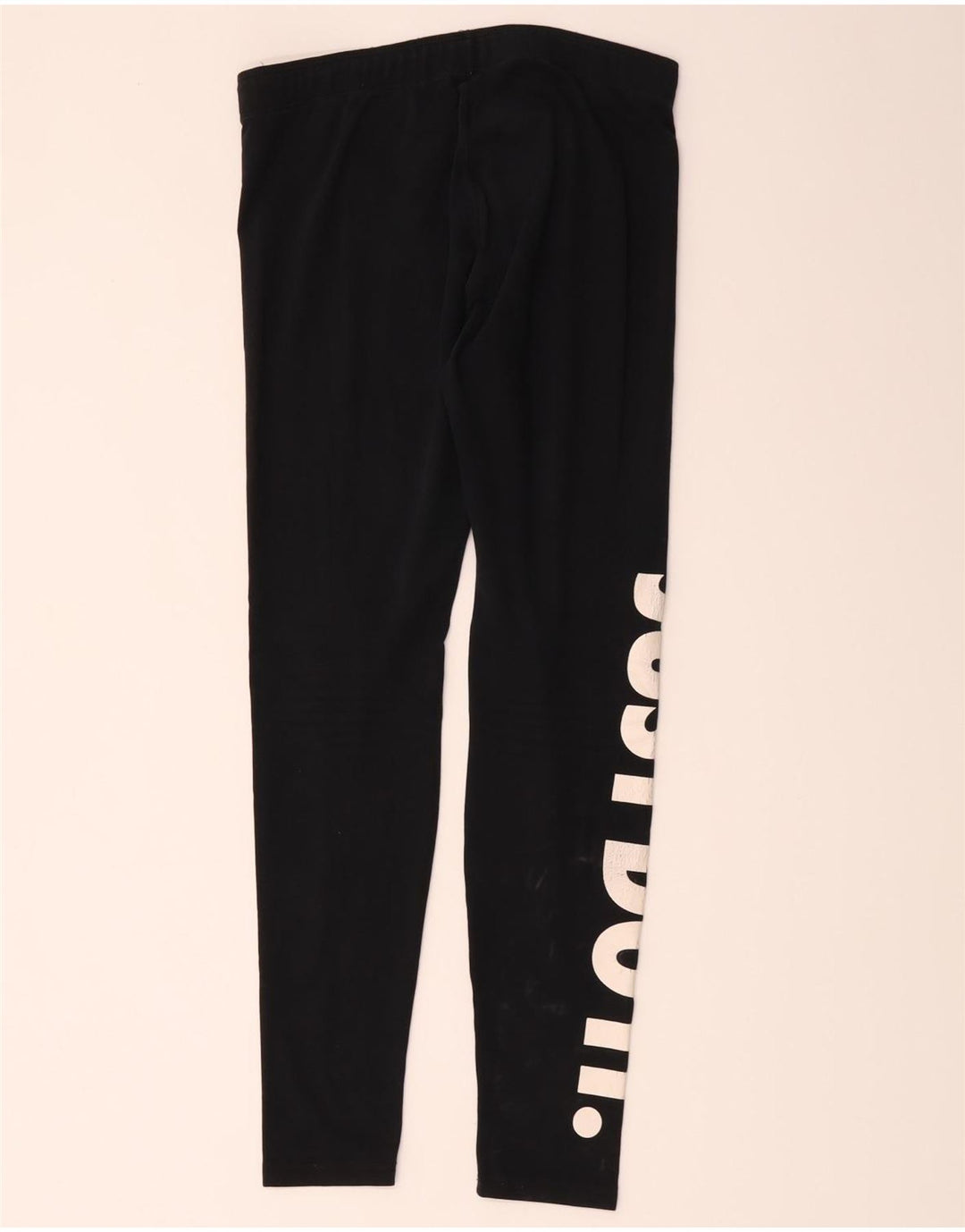 Nike Dame Grafiske Leggings UK 12 Medium Sort Bomuld