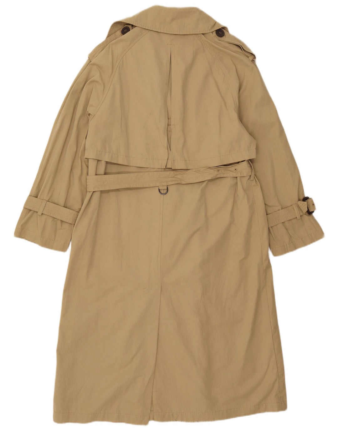 Zara Oversized Trench Coat til kvinder, UK 6 XS Beige Polyester