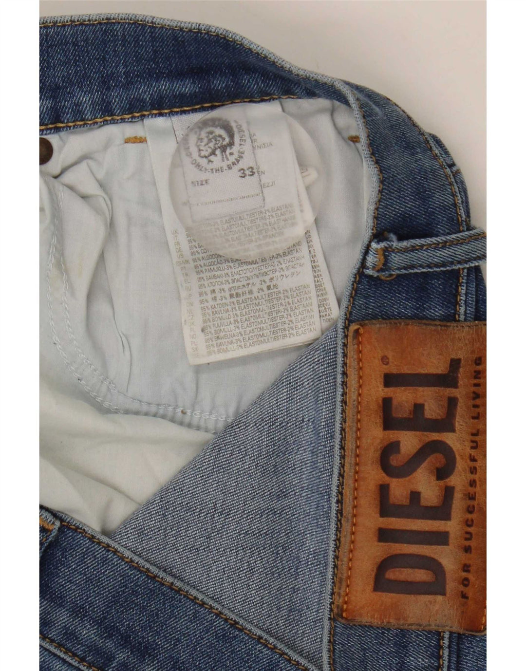 Diesel Herre Zatiny Slim Jeans W33 L30 Blå Bomuld