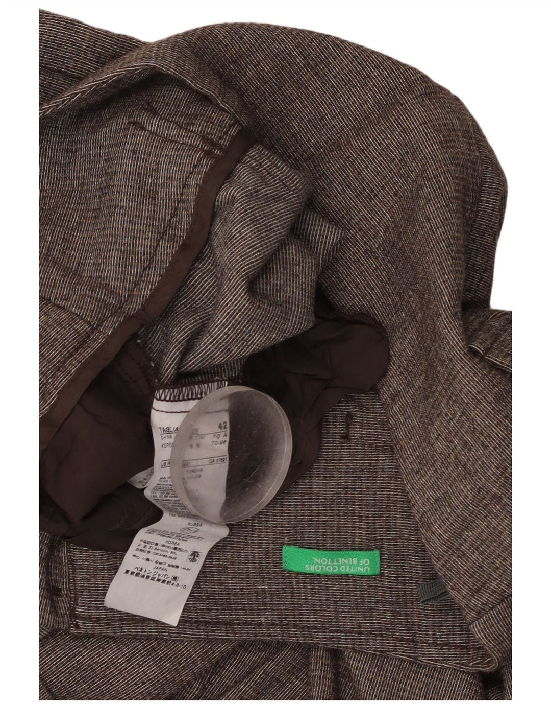 BENETTON Casual Shorts til kvinder IT 42 Medium W30 Grå Uld