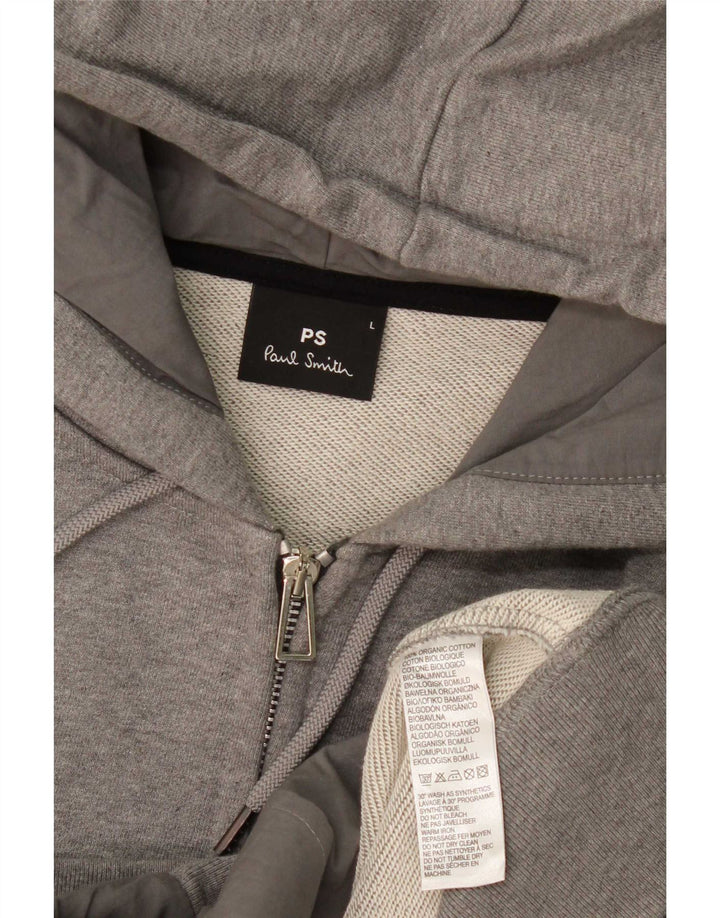 Paul Smith Sweater med lynlås til mænd Stor grå bomuld