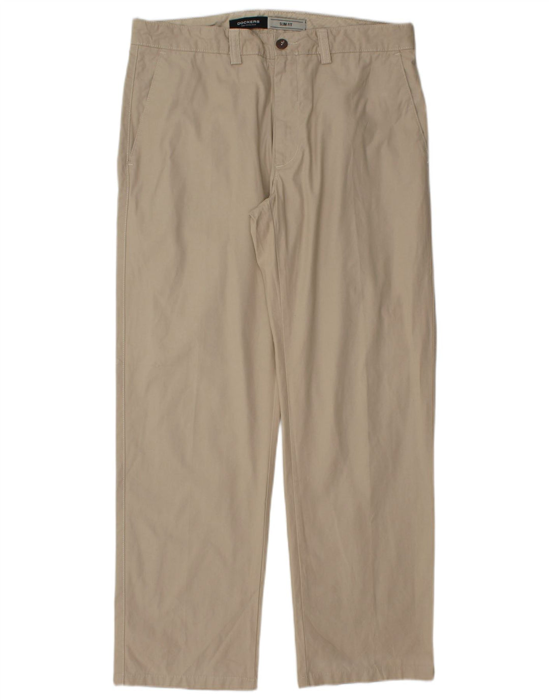 DOCKERS Slim Fit Chinobukser til mænd W36 L30 Beige Bomuld