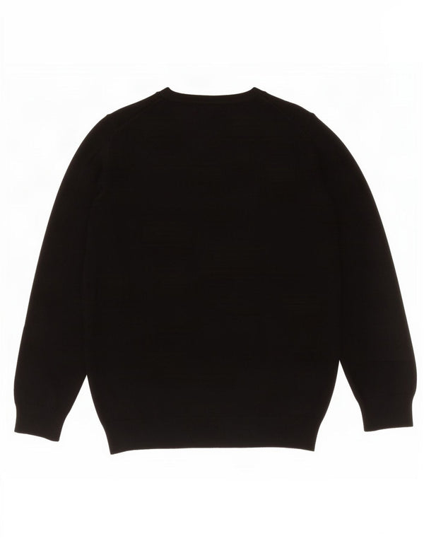 Marks & Spencer Womens V-Neck Jumper Sweater UK 12 Medium Black