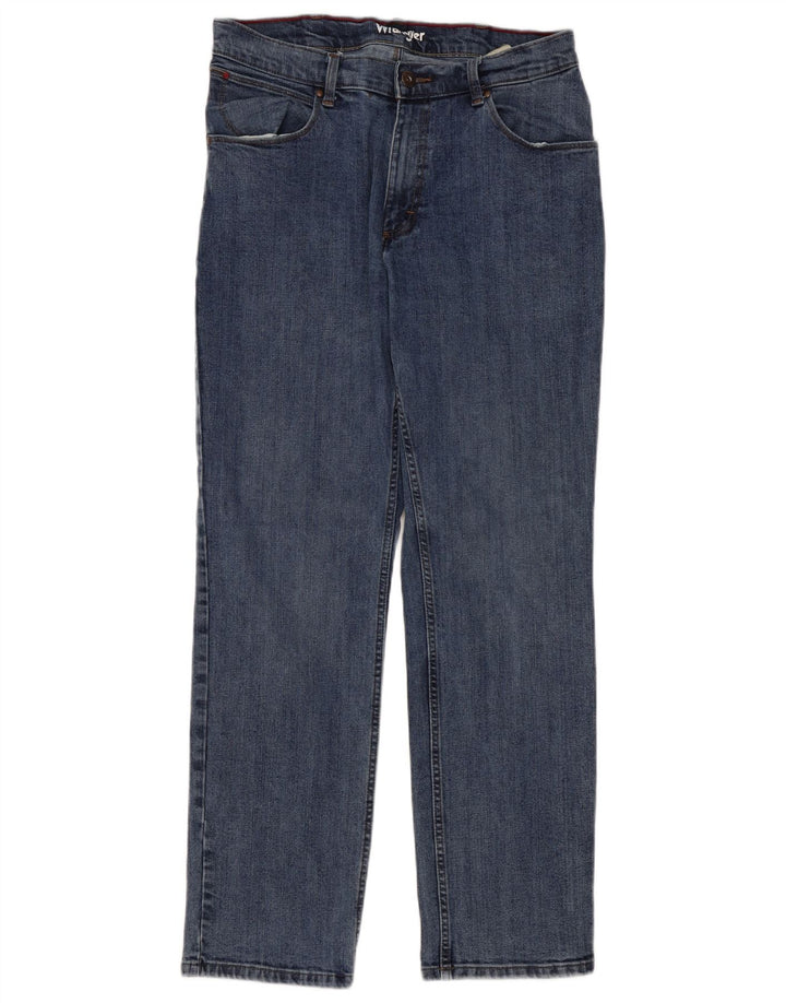 Wrangler Straight Jeans til mænd W34 L32 blå bomuld