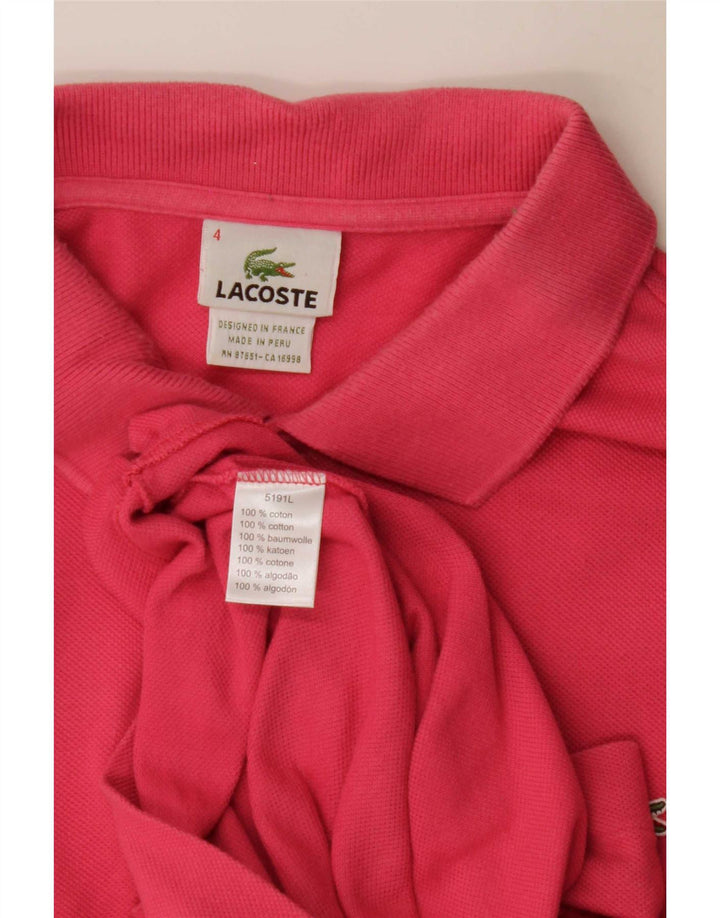 Lacoste herre poloshirt størrelse 4 Medium Pink bomuld