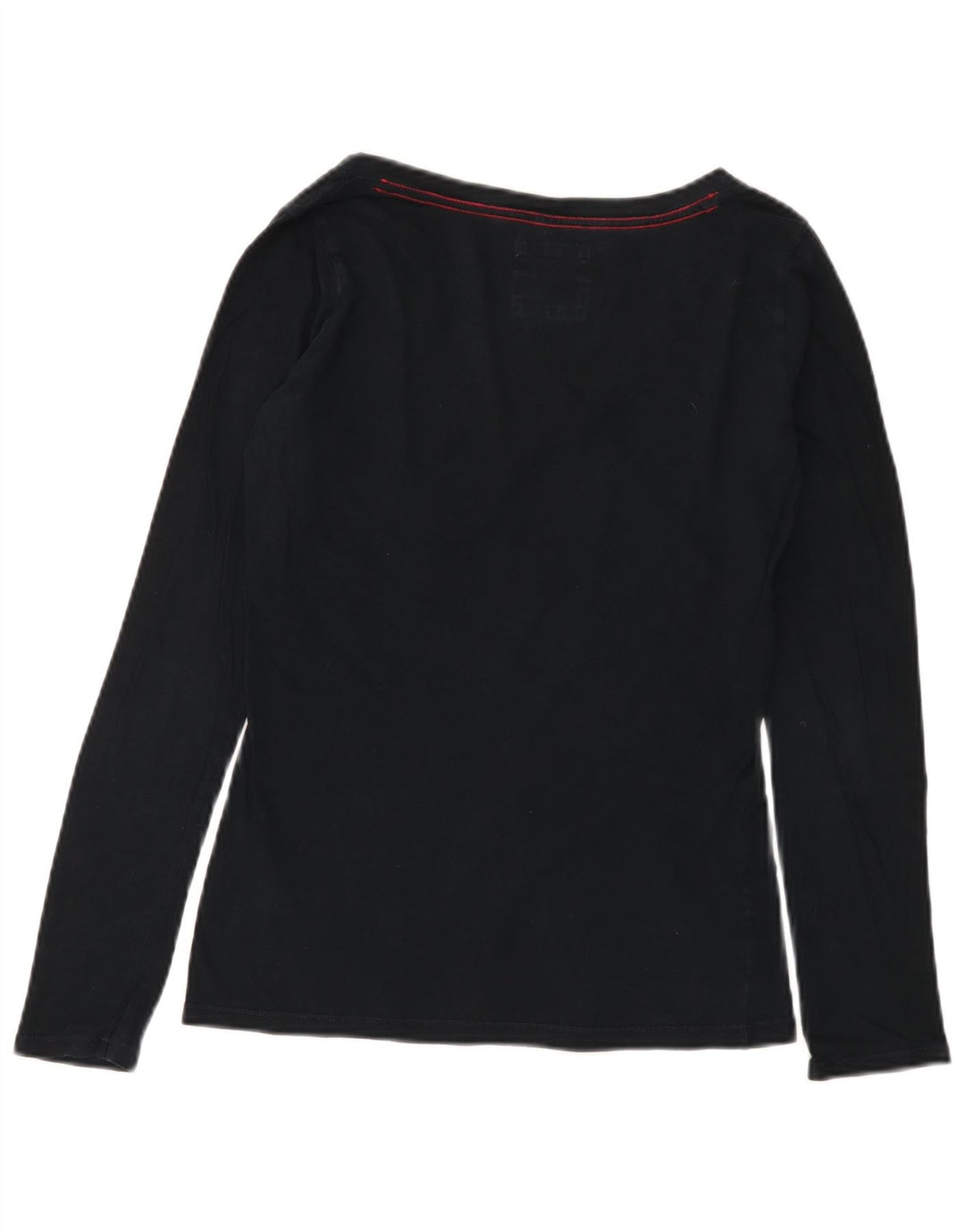 HOLLISTER Dame Top Langærmet UK 12 Medium Sort Bomuld