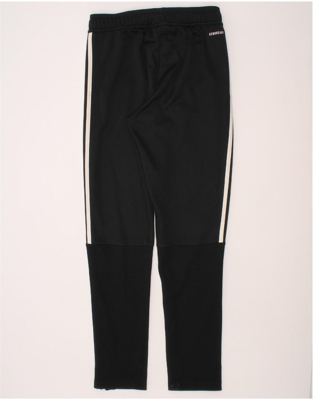 ADIDAS Boys Aeroready Tracksuit Trousers 11-12 Year Black Polyester Vintage Adidas and Second-Hand Adidas from Messina Hembry 