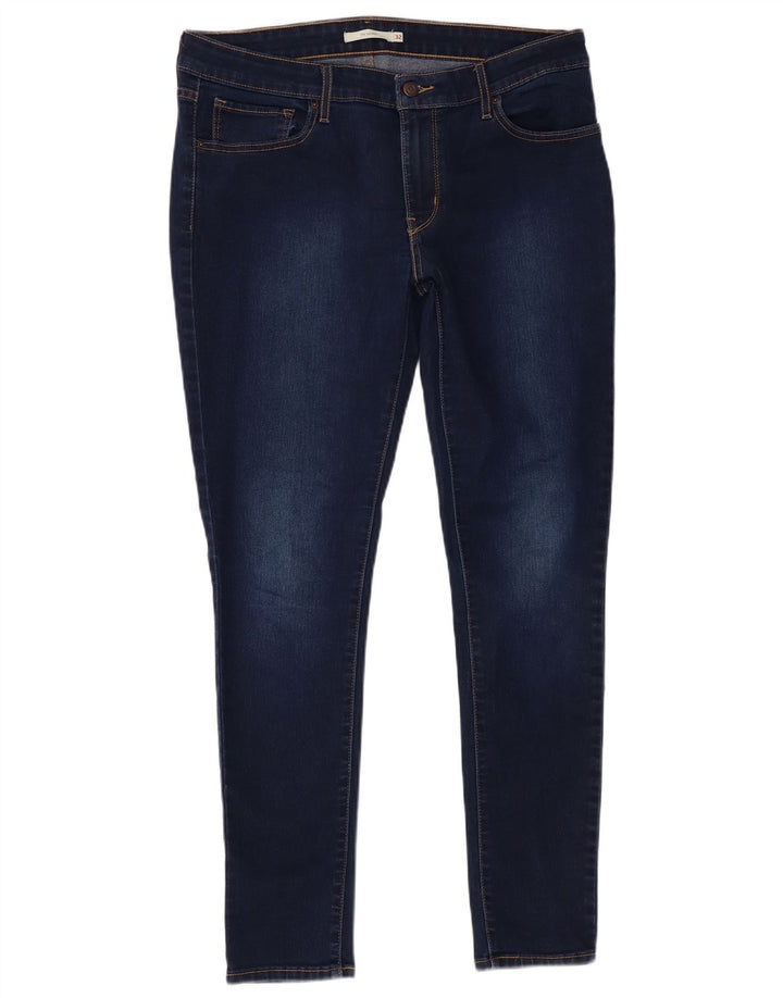 Levi's Dame 711 Skinny Jeans W32 L29 Marineblå