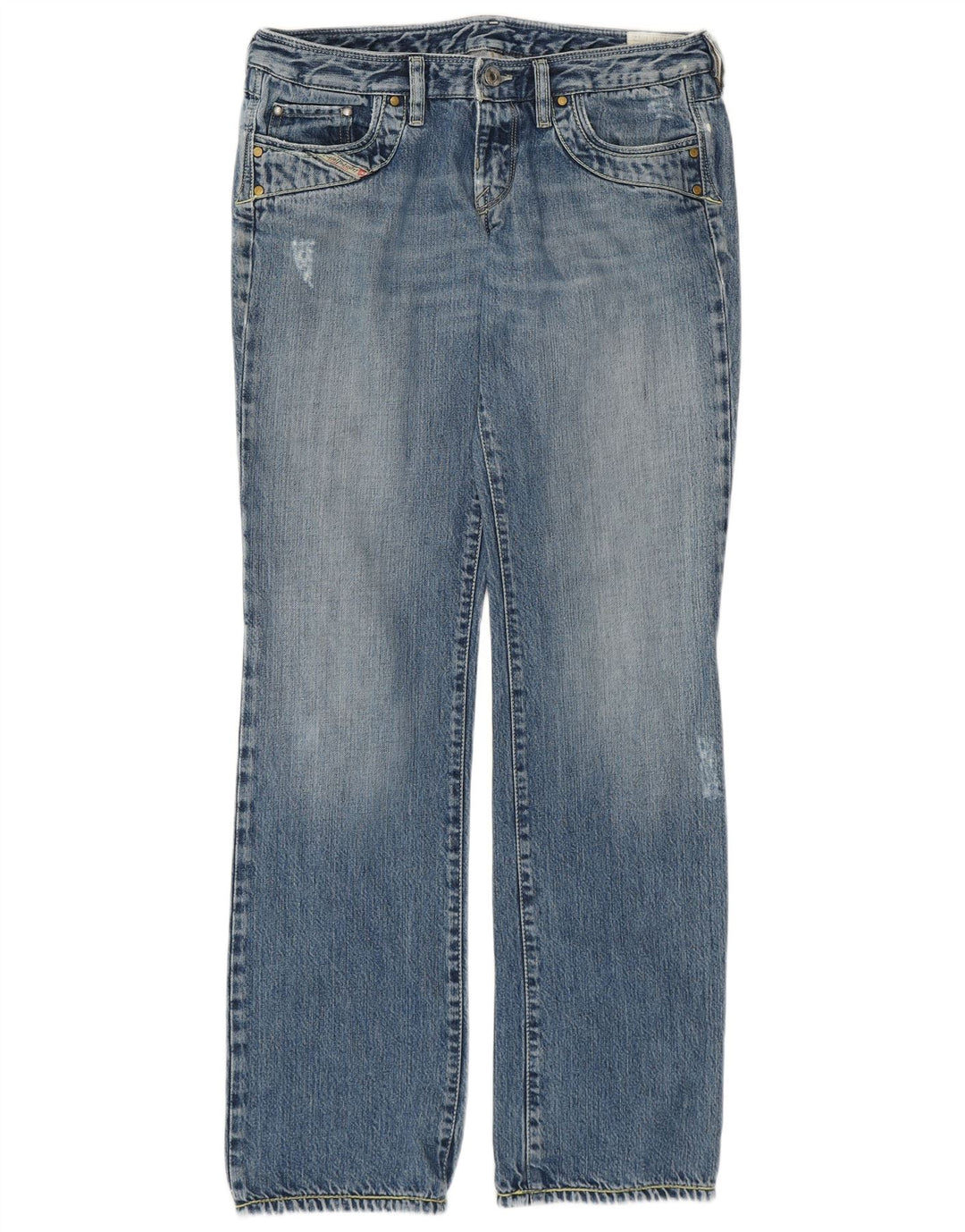 Diesel Dame Kycut Straight Jeans W30 L32 Blå Bomuld
