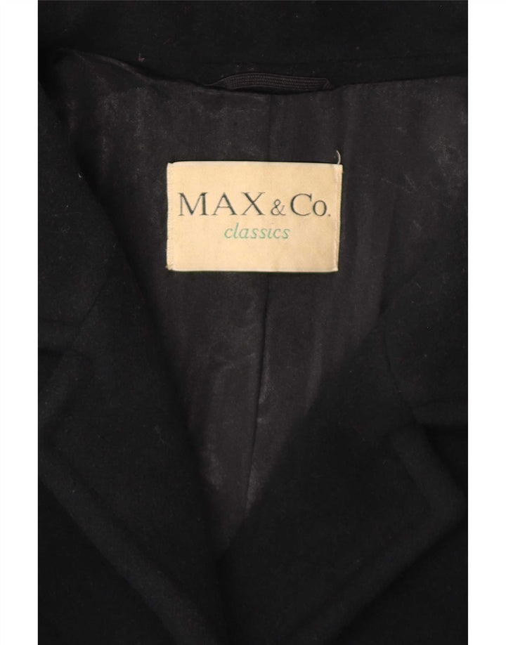 Max & Co. Dameoverfrakke UK 14 Large Black Wool