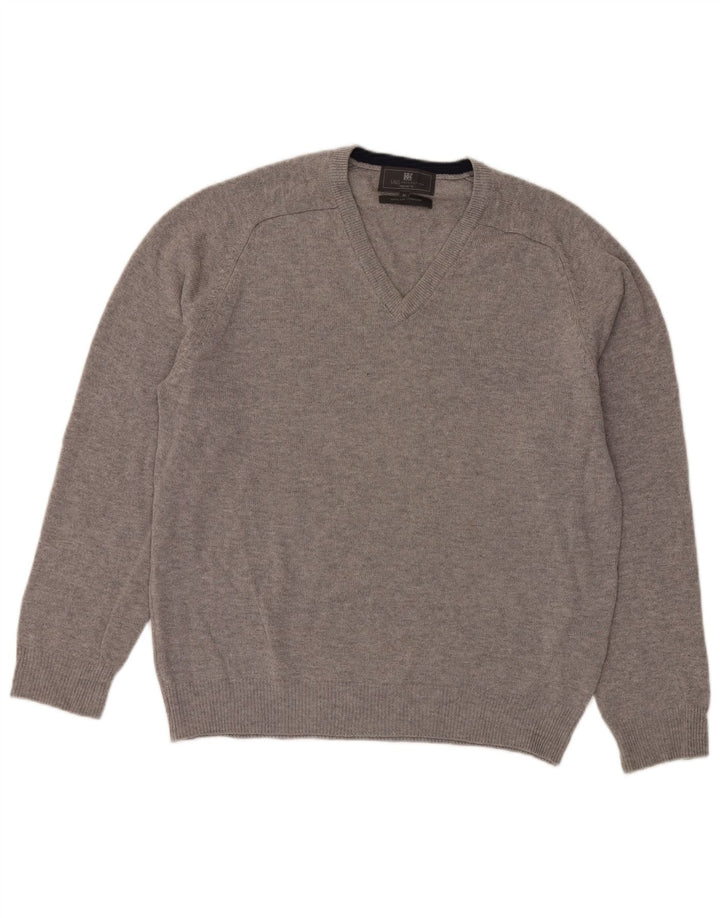 Marks & Spencer Herre Regular Fit V-hals sweater mellemgrå