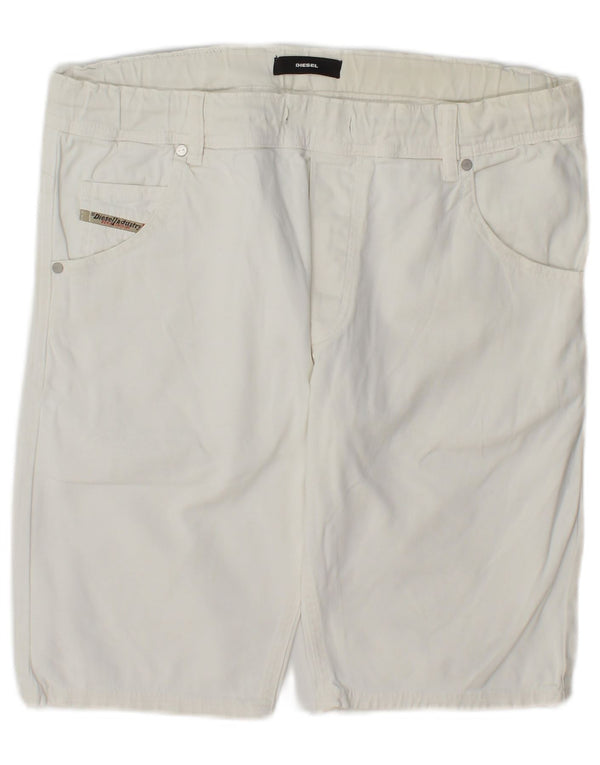 Diesel Dame Casual Shorts UK 14 Large W34 White