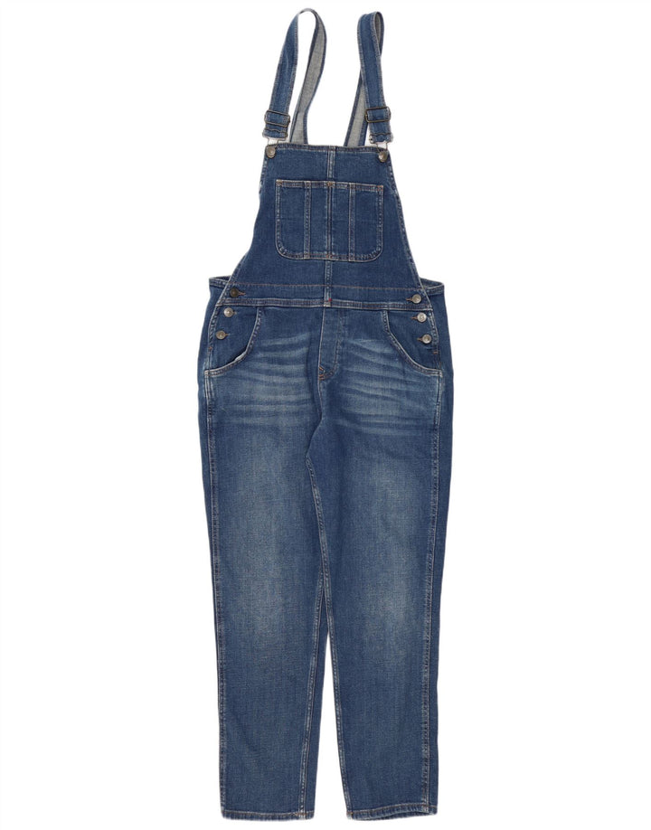 FAT FACE Dame Lewes Dungarees Jeans UK 12 Medium W34 L27 Blå Bomuld