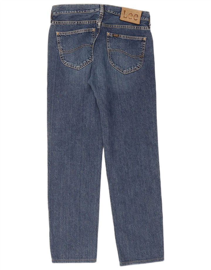 Lee Mens Seattle Straight Jeans W33 L31 Blå Bomuld