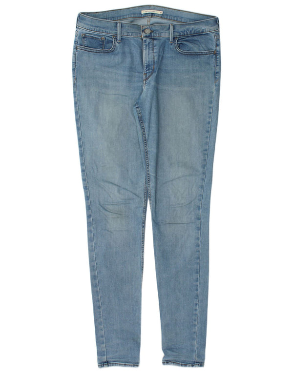 LEVI'S Dame 710 Super Skinny Jeans W32 L34 Blå Bomuld