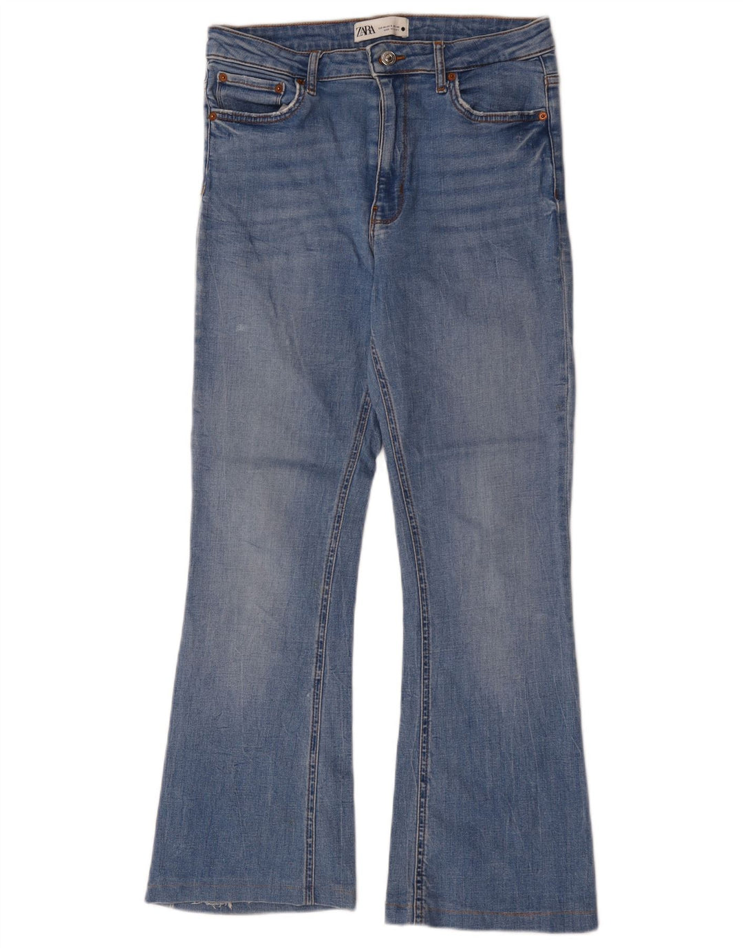 Zara Dame Bootcut Jeans EU 40 Medium W30 L28 Blå