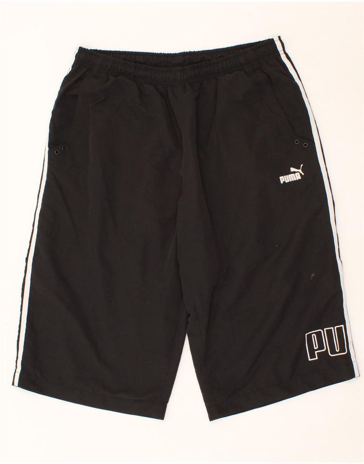 PUMA Mens Graphic Sport Shorts Large Black Vintage Puma and Second-Hand Puma from Messina Hembry 