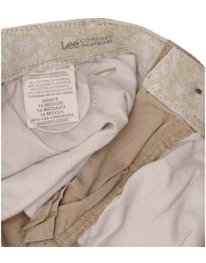 Lee Dame Cargo Shorts US 14 XL W34 Beige Bomuld