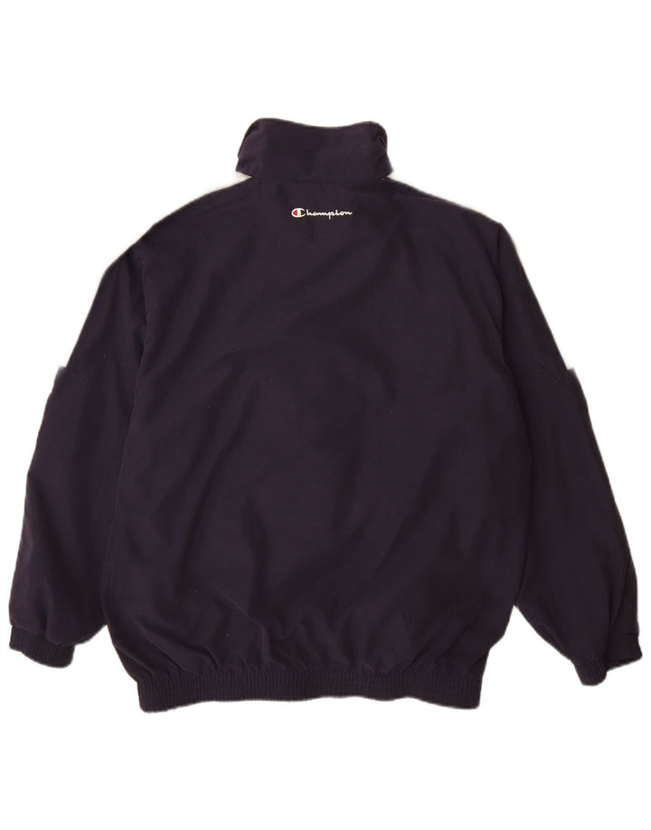 Champion Herre træningsdragt Topjakke Medium Navy Blue Colourblock Polyester