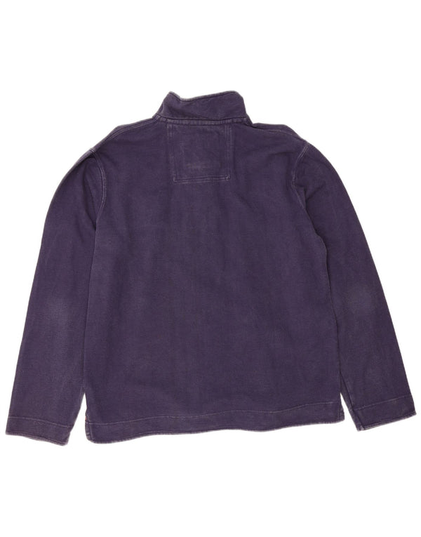 Crew Clothing Mens Zip Neck Sweatshirt Jumper XL Navy Blue Cotton