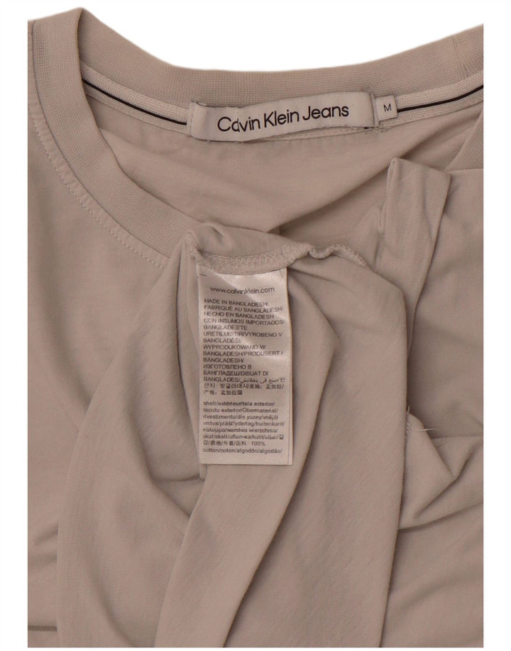 CALVIN KLEIN JEANS Herre grafisk T-shirt Top Medium Hvid Bomuld