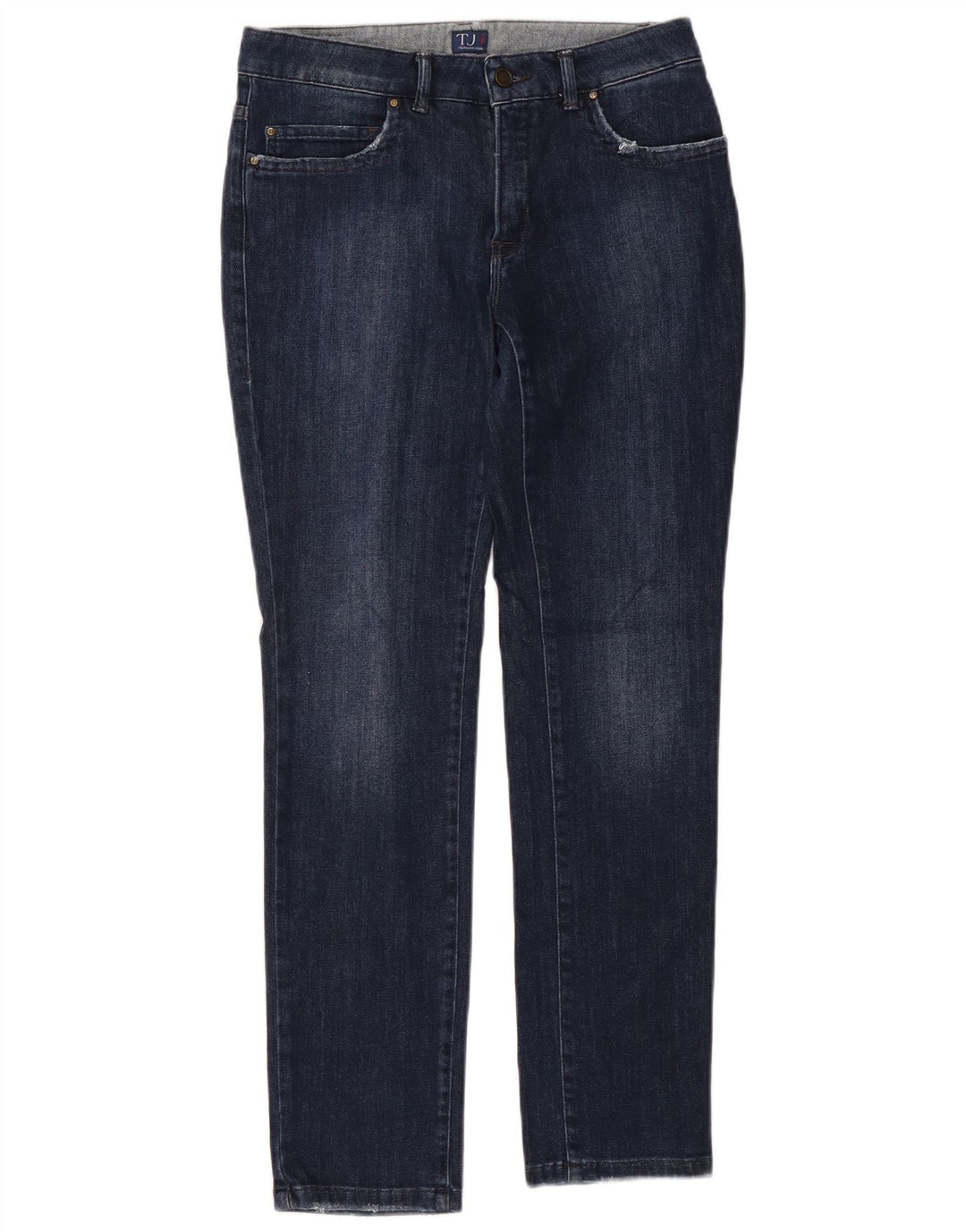 TRUSSARDI Dame Slim Jeans W29 L30 Marineblå Bomuld