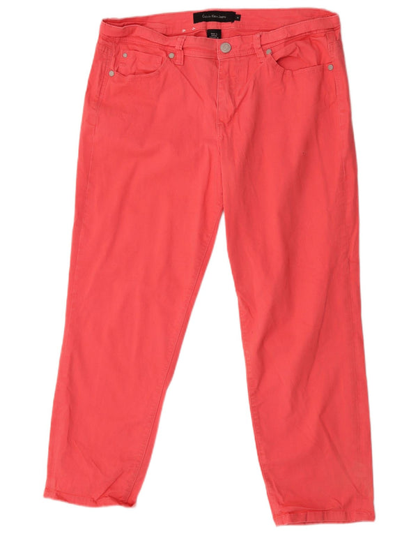 Calvin Klein Lige Casual Bukser til kvinder US 14 Large W34 L26 Pink