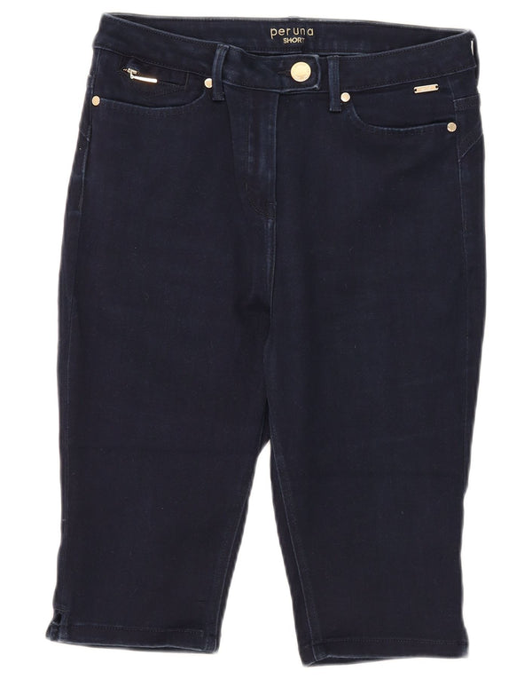 Marks & Spencer Dame Per Una Denim Shorts UK 12 Medium W30 Navy Blue