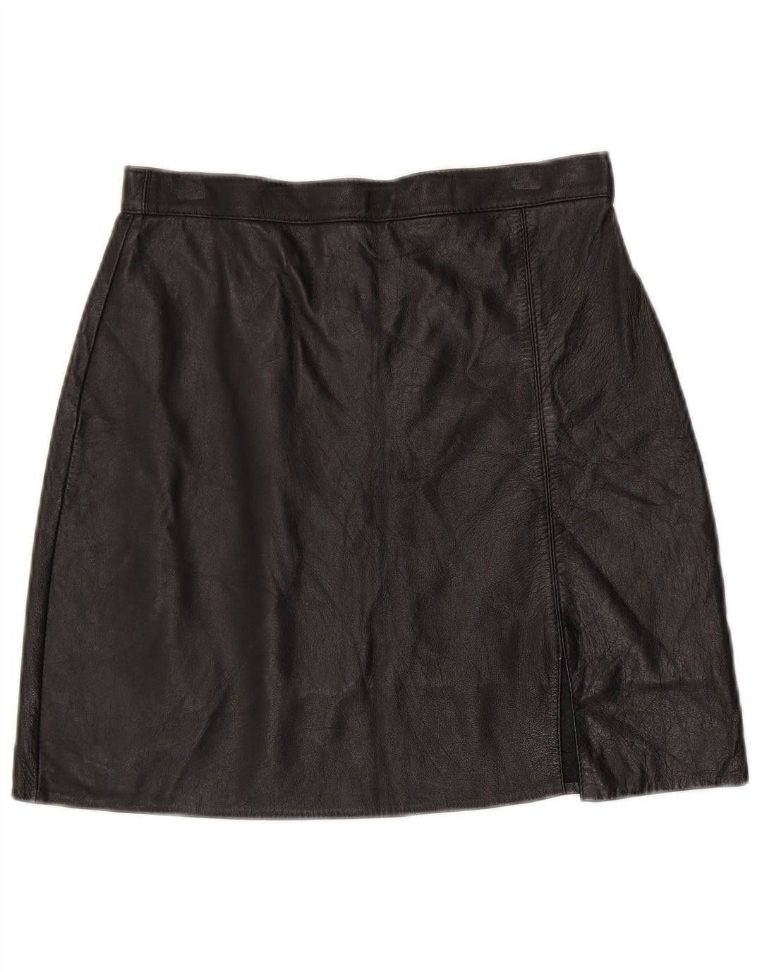 VINTAGE Mini lædernederdel til kvinder W28 Medium Sort