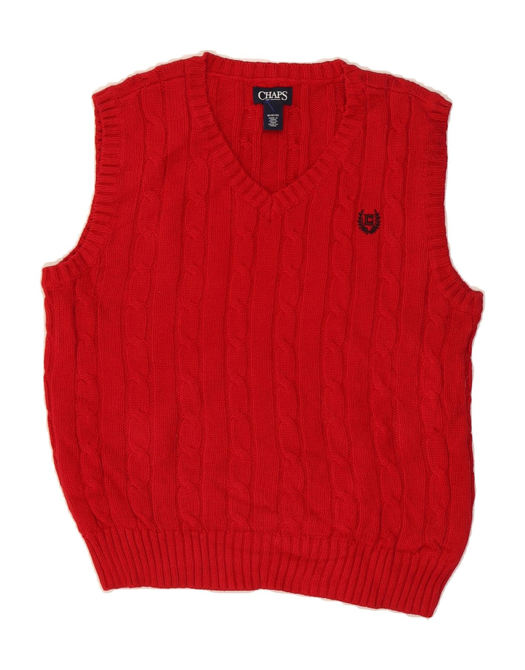 CHAPS Boys Vest Tank Top 10-11 Years Medium Red Cotton Vintage Chaps and Second-Hand Chaps from Messina Hembry 
