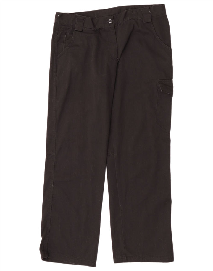 Dickies Dame Straight Cargo Trousers UK 14 Large W32 L30 Black Polyester