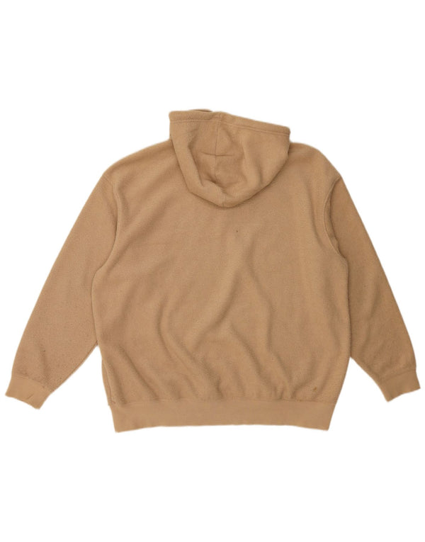 Nike Dame Fleece Oversized Hoodie Jumper UK 10 Small Beige Polyester