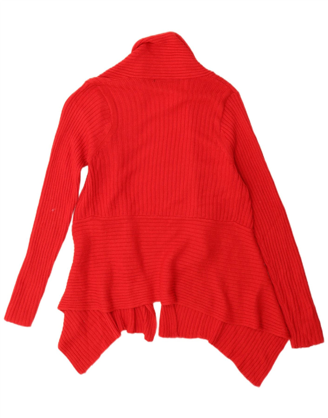 Zara Dame Cardigan Sweater UK 12 Medium Rød Akryl