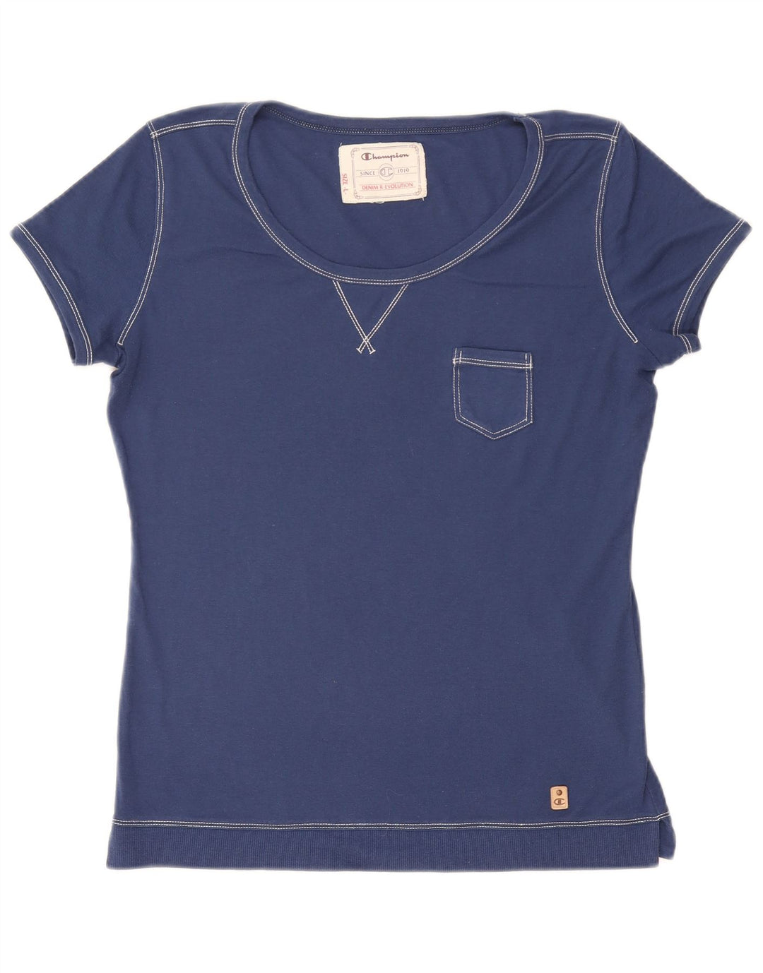 Champion Dame T-Shirt Top UK 14 Large Navy Blue