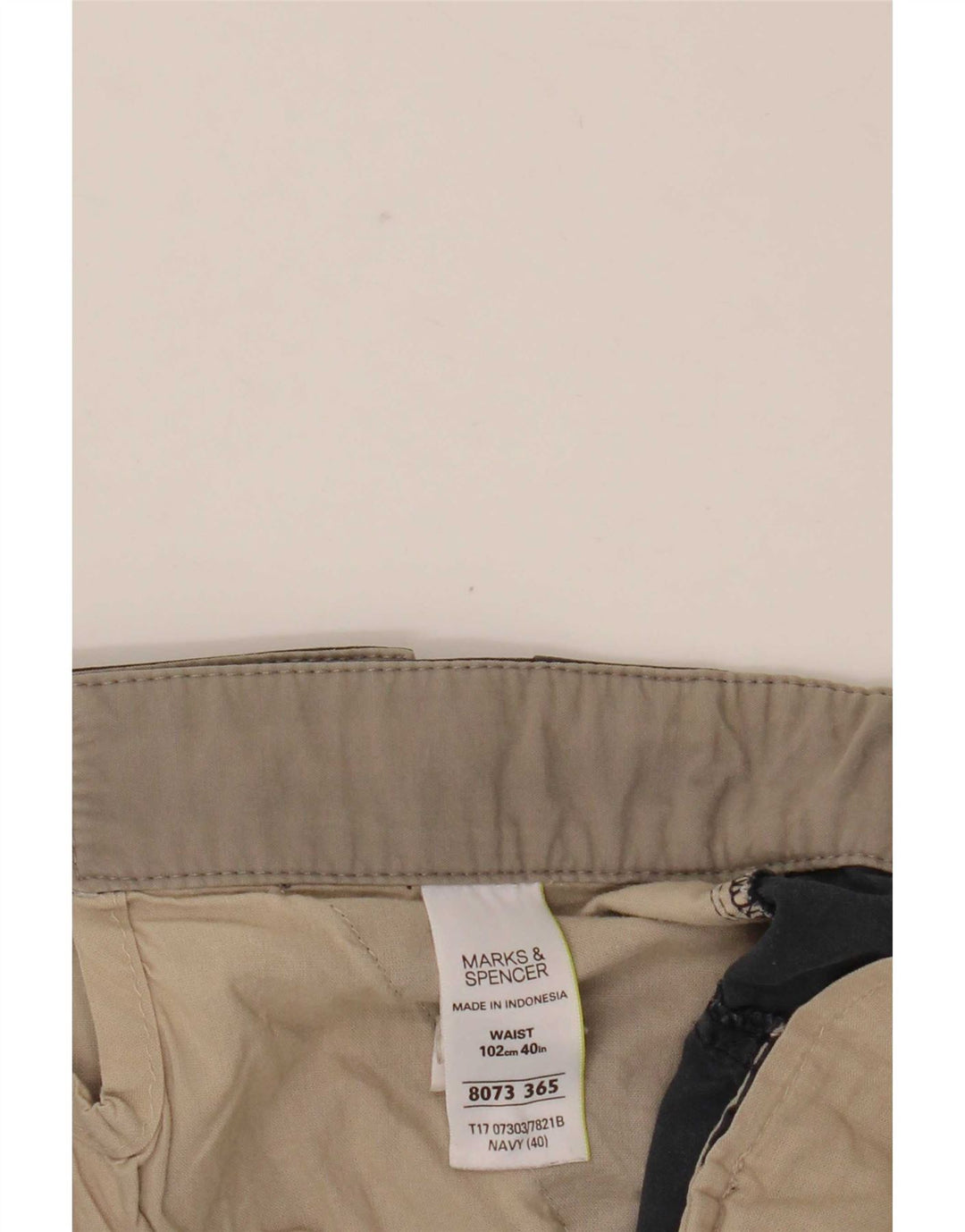 Marks & Spencer Herre Cargo Shorts W40 XL Navy Blue