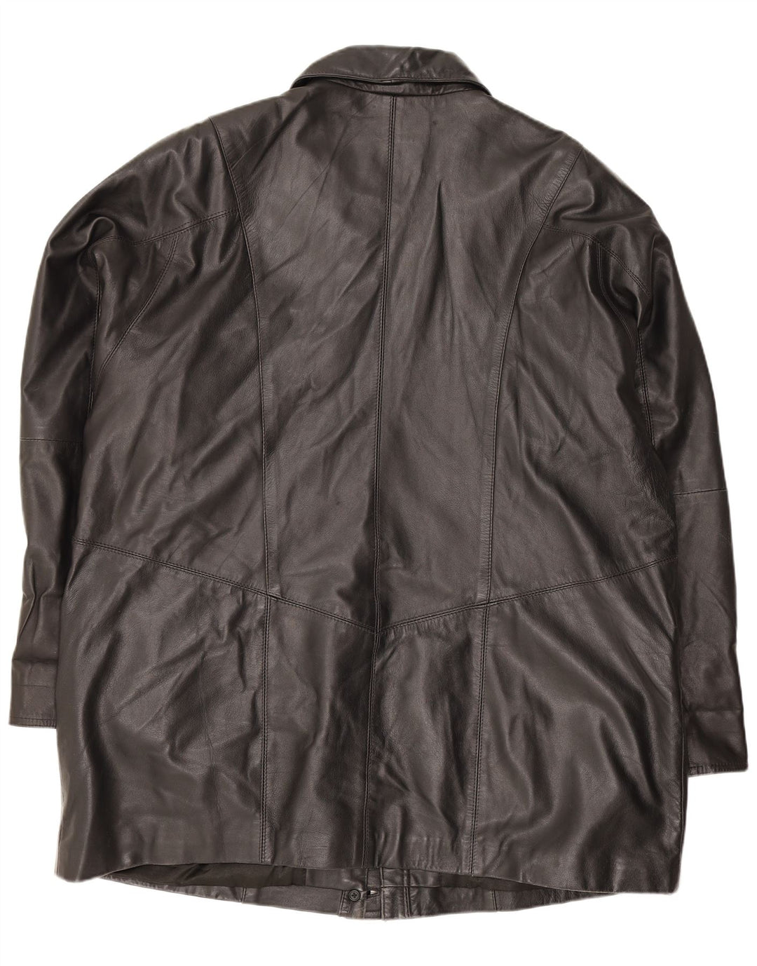 Gapelle Dame Oversized Læderfrakke UK 18 XL Sort