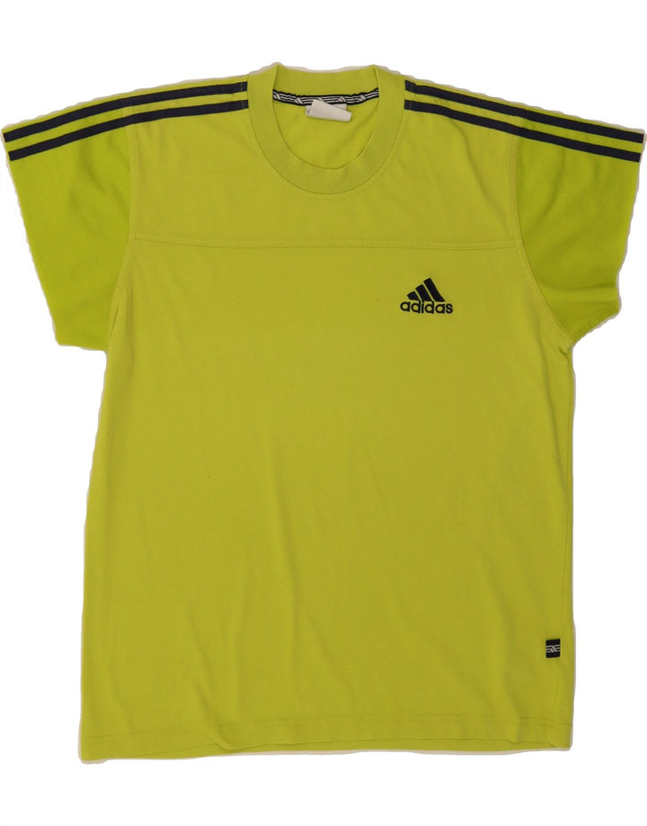 ADIDAS Mens T-Shirt Top Large Yellow Cotton Vintage Adidas and Second-Hand Adidas from Messina Hembry 