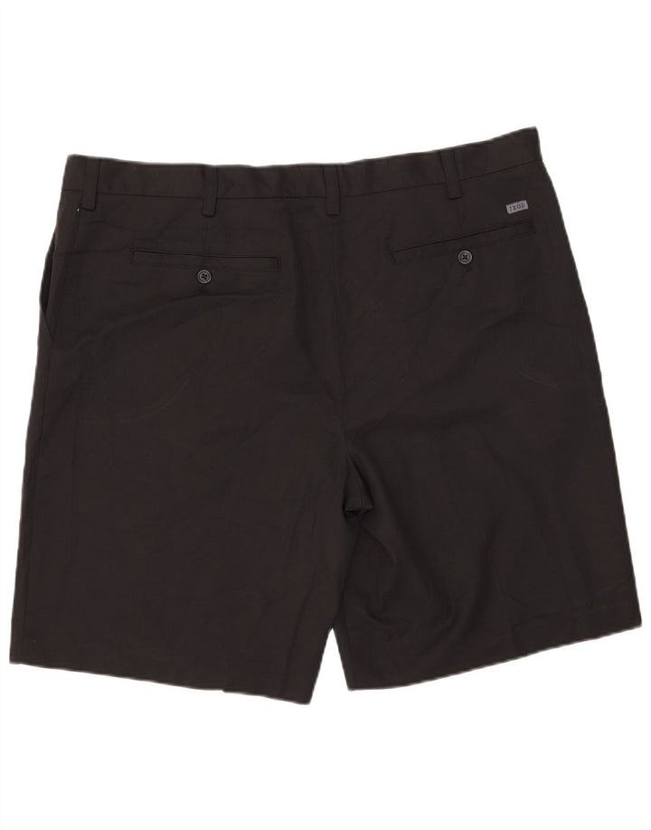 IZOD Chino Shorts til mænd W42 2XL Sort Polyester