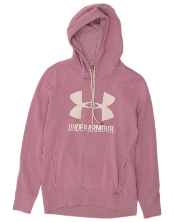 Under Armour Grafisk hættetrøje til kvinder UK 10 Small Pink Bomuld