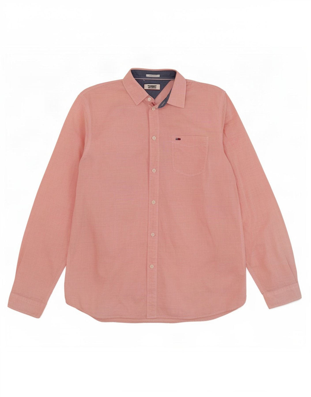 Tommy Hilfiger Herre Regular Fit skjorte Medium rød nålestribet bomuld