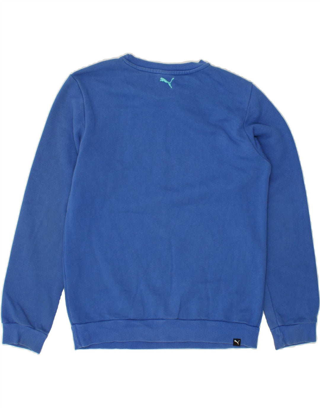 PUMA Boys Graphic Sweatshirt Jumper 13-14 Years XL Blue Cotton Vintage Puma and Second-Hand Puma from Messina Hembry 