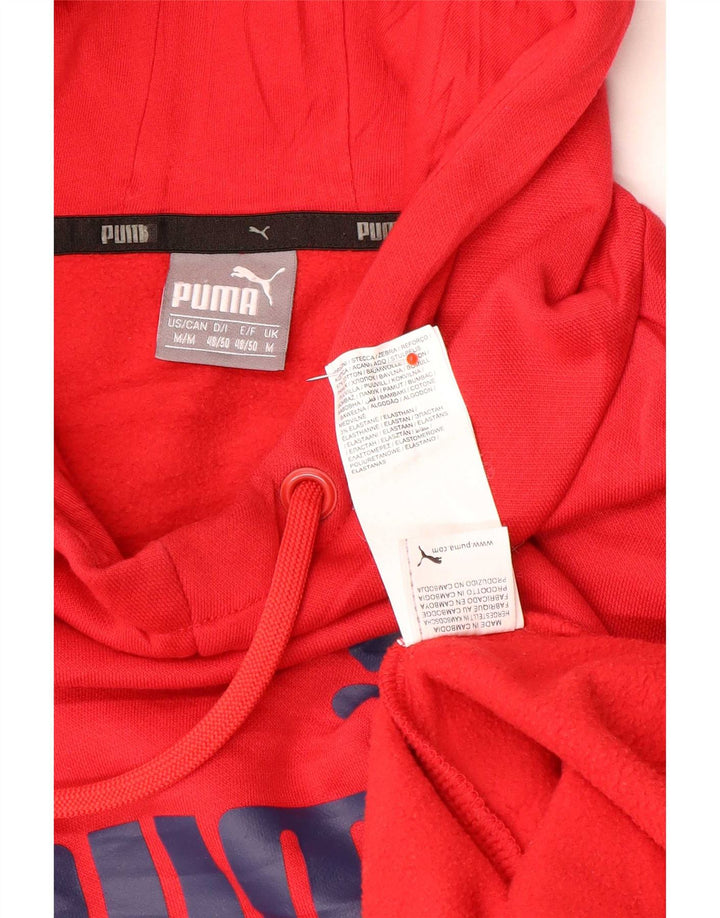 Puma Herre grafisk hættetrøje Jumper Medium Rød Bomuld